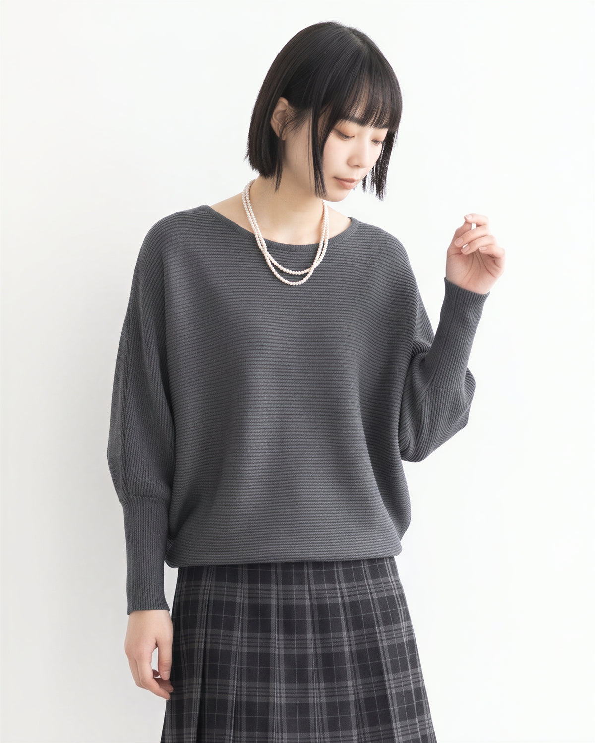 「秋季新品 」「兩色」蝙蝠袖寬鬆針織毛衣