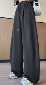 「秋季新品 」「多色」高腰抽繩立體寬褲