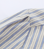 「秋季新品 」 M-XL 純棉甄選 | 條紋拼接燈籠袖襯衫