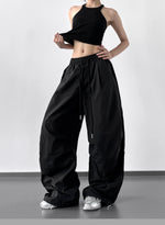 S-XL 「7色」抽繩鬆緊腰 | 立體廓形寬褲工裝褲