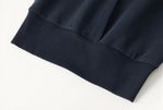 「秋季新品 」S-L 深藍色 深V層次條紋假兩件衛衣