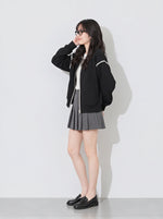 「秋季新品 」 M-XL 撞色滾邊寬鬆棒球外套