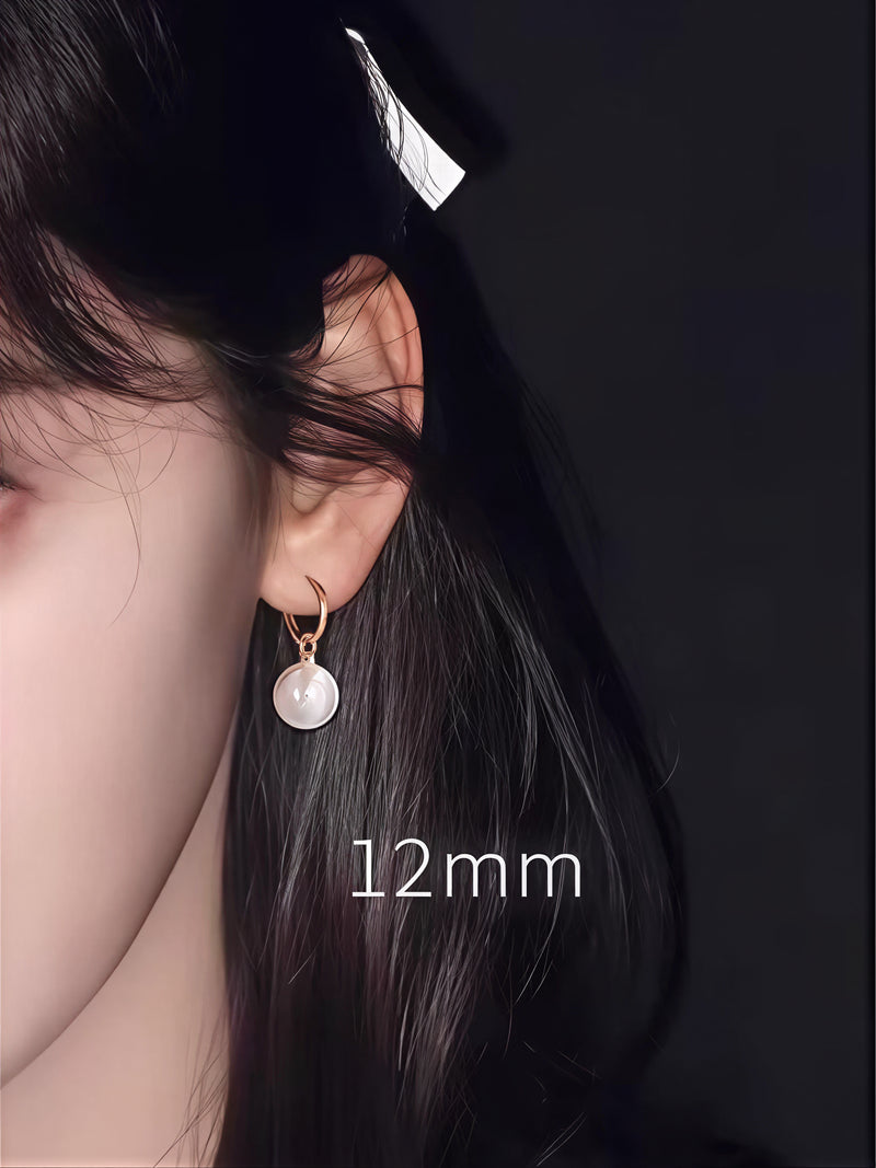 可拆式圓珠 光澤感 珍珠耳圈耳環