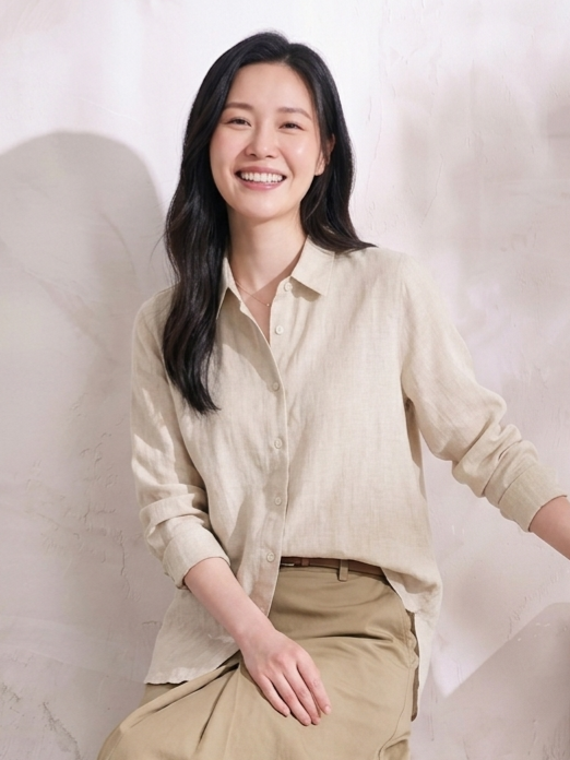 S-2XL 棉麻簡約 | 翻領寬鬆襯衫