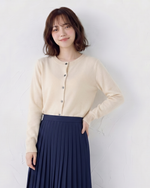 「多色」S-2XL 圓領單排扣修身針織開襟衫