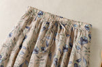 碎花綁帶鬆緊腰A字半身裙