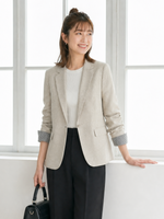 「3色」S-3XL 單釦修身七分袖 | 翻袖西裝外套