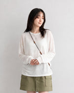 S-XL 白色輕透疊穿 | 寬鬆長袖T恤
