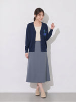 「秋季新品 」S-XL V領撞色圖案針織開襟衫