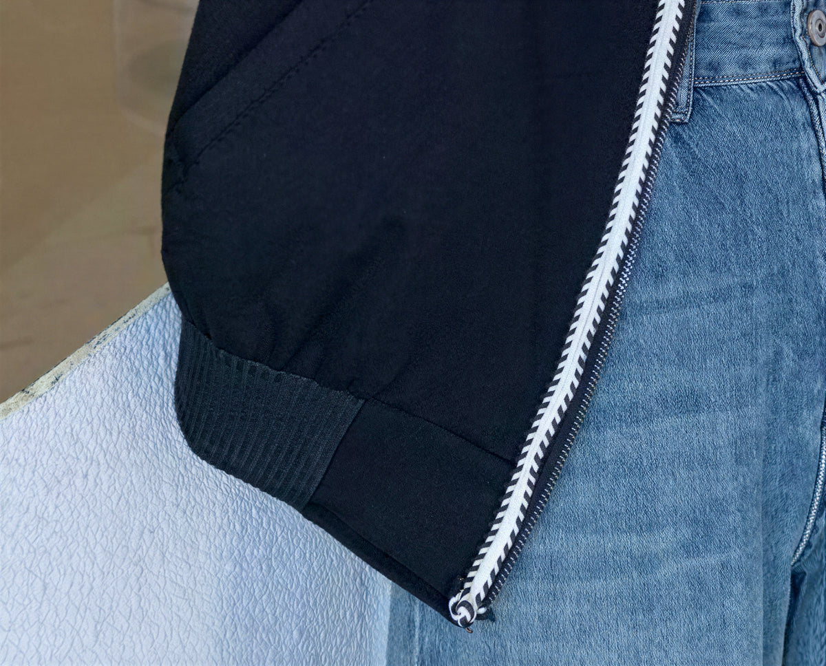 「秋季新品 」 M-XL 撞色滾邊寬鬆棒球外套