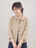 「兩色」「秋季新品 」M-2XL 翻領單排扣寬鬆外套