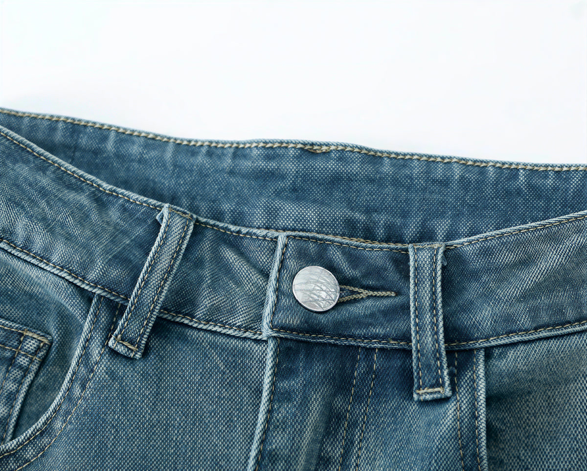 「秋季新品 」「3色」S-XL 高腰微喇拖地牛仔褲