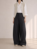 「秋季新品 」「4色」S-XL 高腰垂墜拖地寬褲