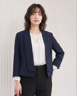 「秋季新品 」「兩色」S-2XL 品質短版開襟七分袖西裝外套