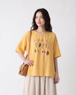 「3色」M-2XL 刺繡圖案 | 寬鬆舒適休閒圓領T恤