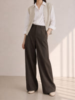 「秋季新品 」「4色」S-XL 高腰垂墜拖地寬褲