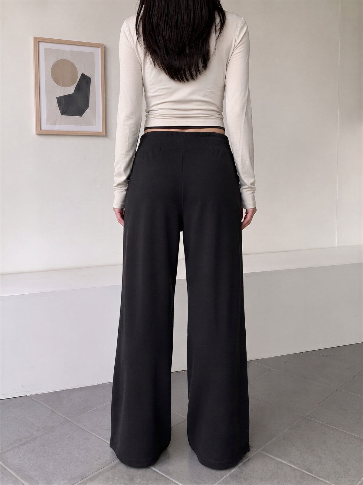 「秋季新品 」「3色」S-XL 高腰垂墜感直筒寬褲