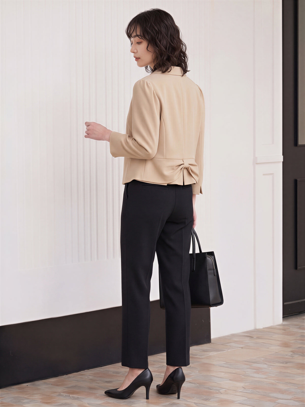 「秋季新品 」「兩色」S-2XL 品質短版開襟七分袖西裝外套