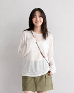 S-XL 白色輕透疊穿 | 寬鬆長袖T恤