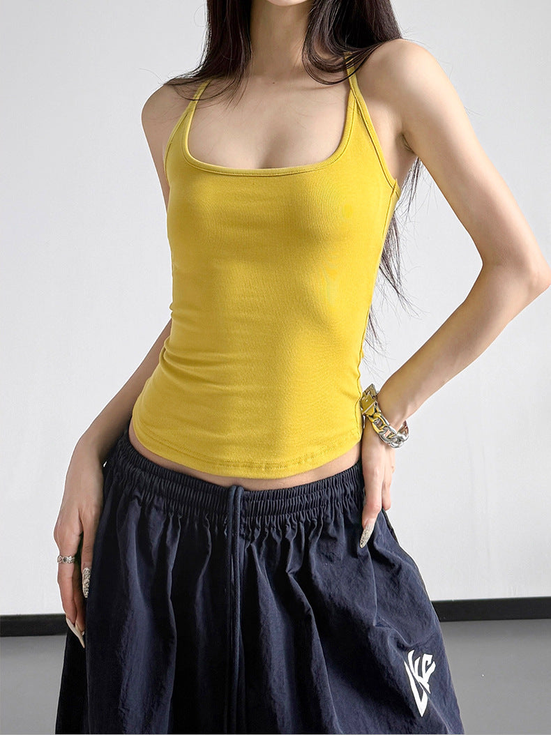 S-XL 修身顯線條工字背細肩帶背心