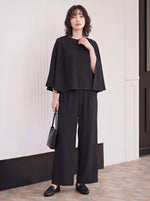 「秋季新品 」「多色」S-2XL 品質兩件式 斗篷袖上衣+長褲 套裝