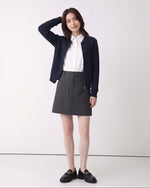 「秋季新品 」「兩色」S-2XL 直條紋修身短版針織開衫