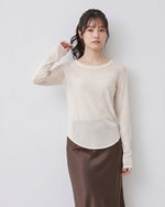 「秋季新品 」「兩色」S-2XL 圓領莫代爾修身打底長袖T恤