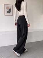 「秋季新品 」「3色」S-XL 高腰垂墜感直筒寬褲