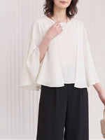 「秋季新品 」「多色」S-2XL 品質兩件式 斗篷袖上衣+長褲 套裝