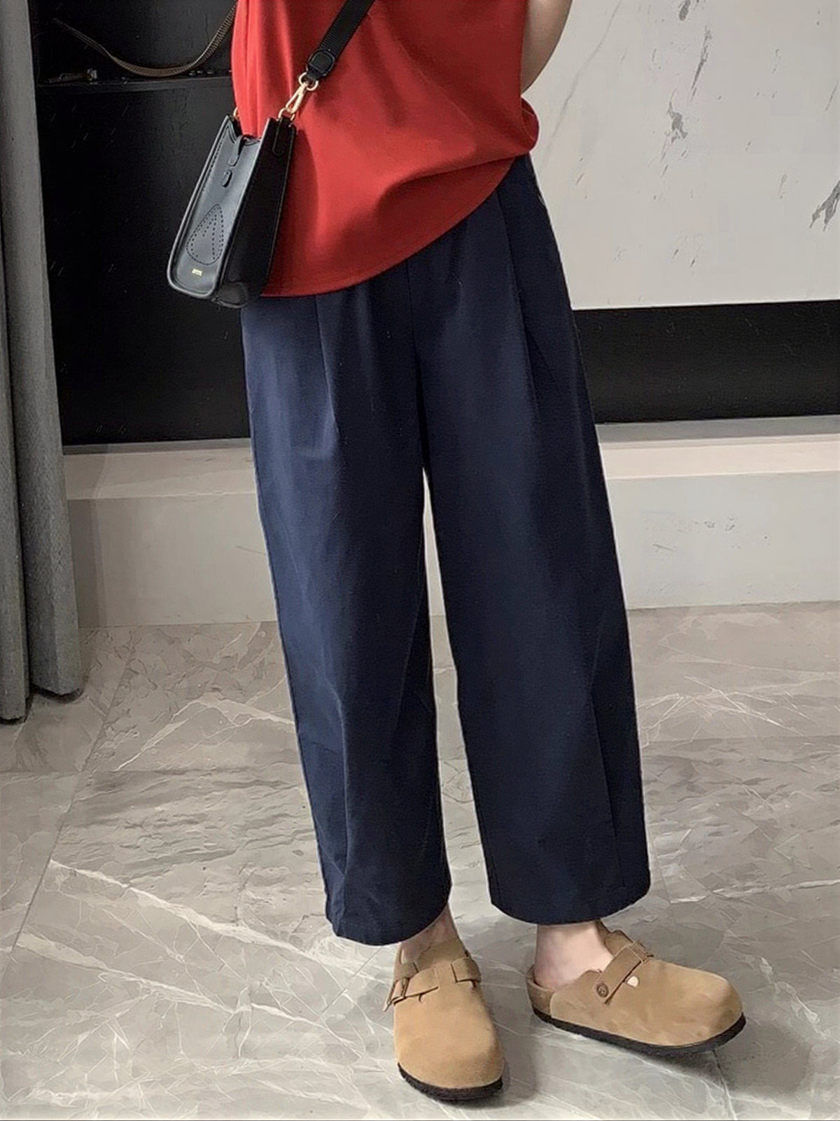 寬鬆顯瘦鬆緊腰氣球褲