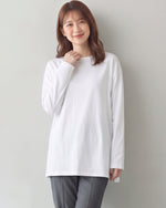 「秋季新品 」「兩色」S-2XL 寬鬆落肩開衩長袖T恤