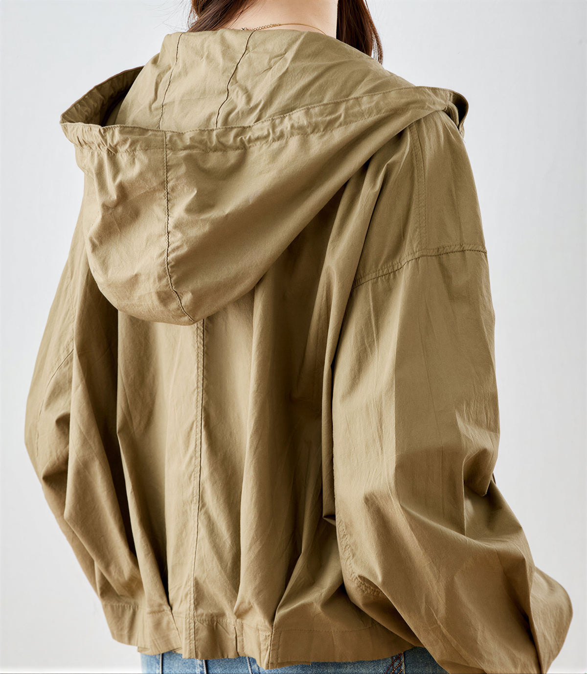 「秋季新品 」M-2XL 連帽短版寬鬆夾克