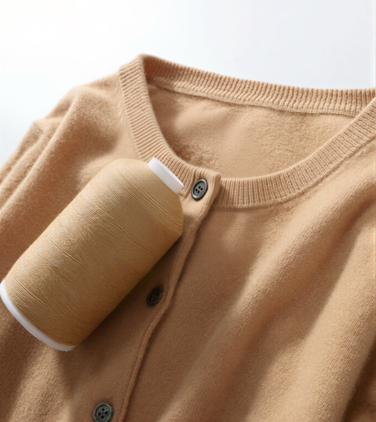 「多色」S-2XL 圓領單排扣修身針織開襟衫