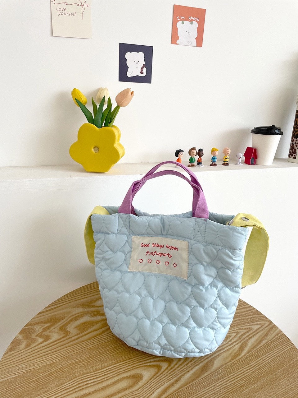 環保購物袋日系尼龍布手提大容量帆布包尼龍刺繡購物包
