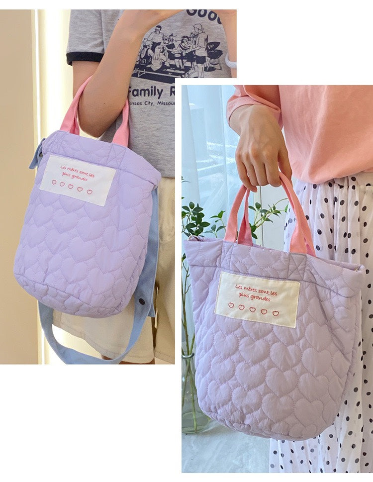環保購物袋日系尼龍布手提大容量帆布包尼龍刺繡購物包