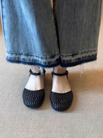 立體編織設計 | 綁帶低跟涼鞋