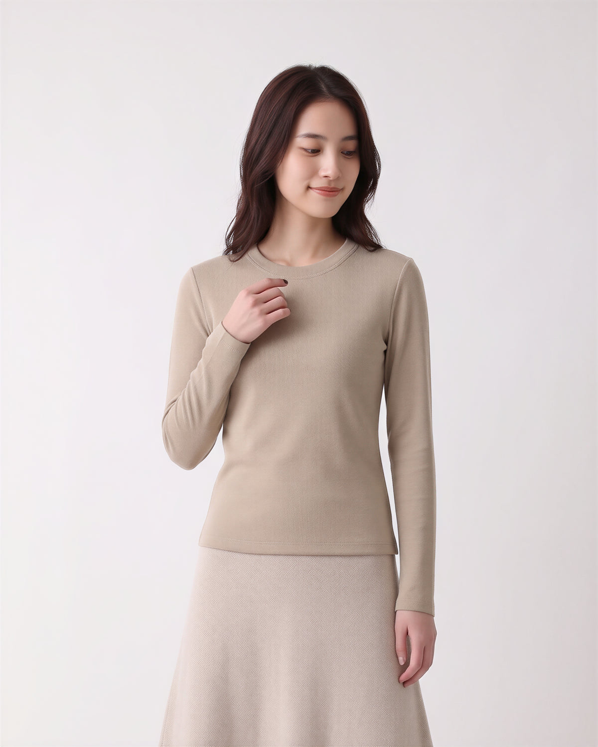 「多色」「秋季新品 」S-3XL 基本款內搭 親膚棉柔軟舒適素色打底衫 圓領修身長袖T恤