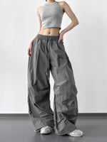 S-XL 「7色」抽繩鬆緊腰 | 立體廓形寬褲工裝褲