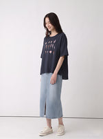 「3色」M-2XL 刺繡圖案 | 寬鬆舒適休閒圓領T恤