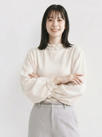 春秋季 法式木耳邊 長袖T恤燈芯絨寬鬆打底衫