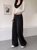「秋季新品 」「3色」S-XL 高腰垂墜感直筒寬褲