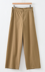 「兩色」「秋季新品 」 M-2XL 高腰垂墜感寬鬆闊腿褲