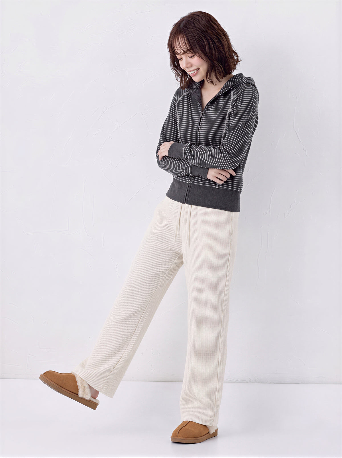 「秋季新品 」S-XL 條紋連帽拼線衛衣
