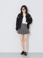 「秋季新品 」 M-XL 撞色滾邊寬鬆棒球外套