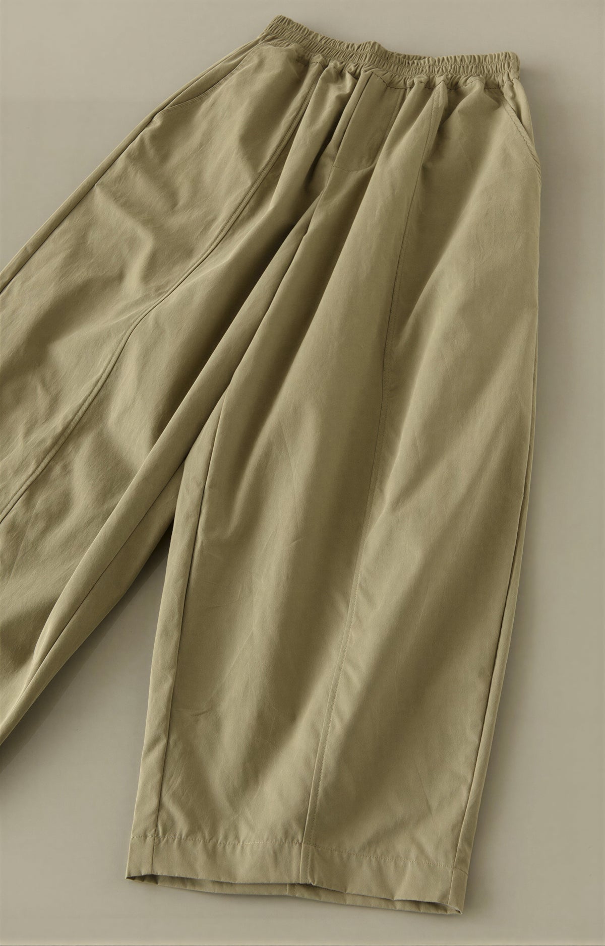 「3色」M-2XL 立體打褶九分寬褲