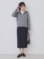 「秋季新品 」S-2XL 連帽提花雙拉鍊開襟毛衣