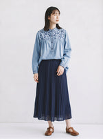 「秋季新品 」 M-2XL 刺繡立領寬鬆襯衫