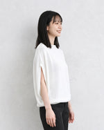 「秋季新品 」白色半高領寬鬆廓形針織衫