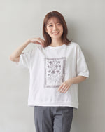 薄款T卹  寬鬆落肩 | 花卉印花T恤
