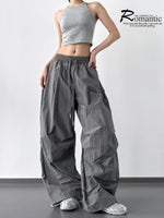 S-XL 「7色」抽繩鬆緊腰 | 立體廓形寬褲工裝褲